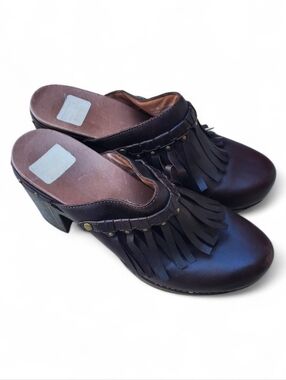 Dansko Deni Fringed Clogs